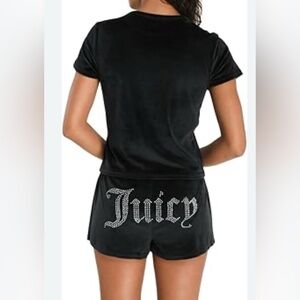 Juicy Couture Black Velour Pajama Set